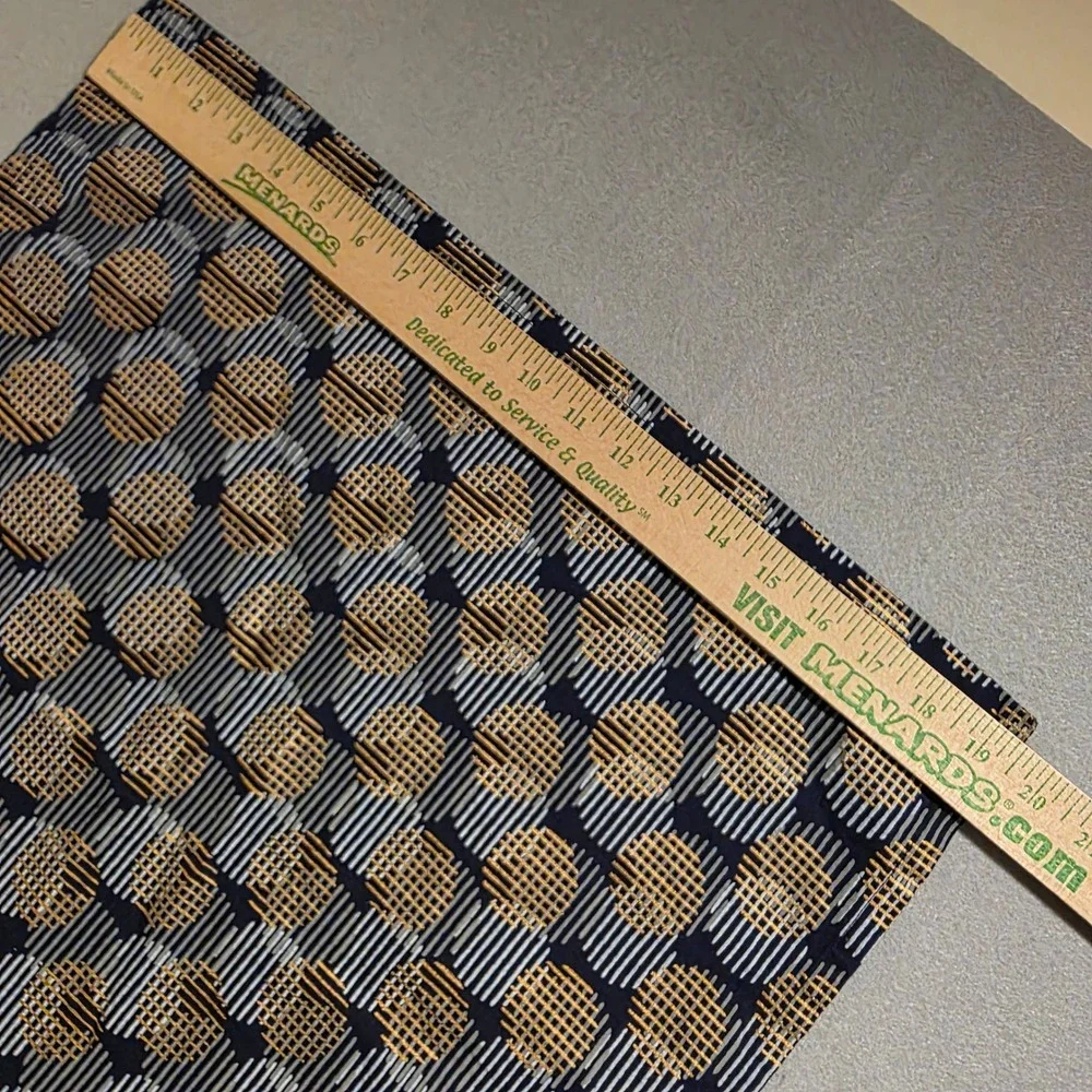 Crate & Barrel 4pc Orazi Navy Cotton Napkin Set Geometric‎ Print Dinner Table
